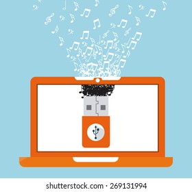 music player design, vector illustration eps10 graphic