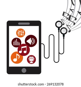 music player design, vector illustration eps10 graphic