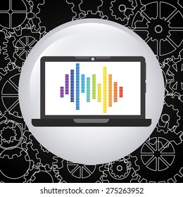 music player design, vector illustration eps10 graphic 