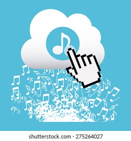 music player design, vector illustration eps10 graphic 