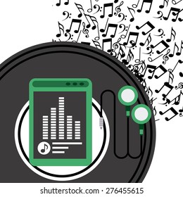 music player design, vector illustration eps10 graphic 