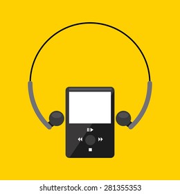 music player design, vector illustration eps10 graphic 