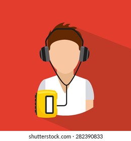music player design, vector illustration eps10 graphic 