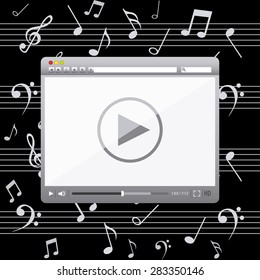 music player design, vector illustration eps10 graphic 