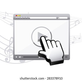 music player design, vector illustration eps10 graphic 