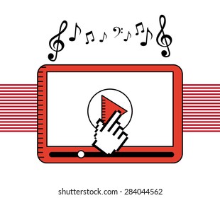 music player design, vector illustration eps10 graphic 