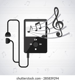 music player design, vector illustration eps10 graphic 