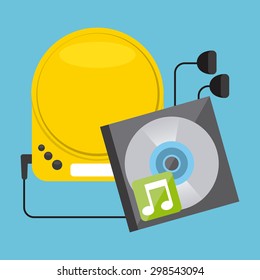 music player design, vector illustration eps10 graphic 