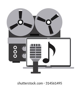 music player design, vector illustration eps10 graphic 