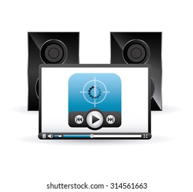 music player design, vector illustration eps10 graphic 