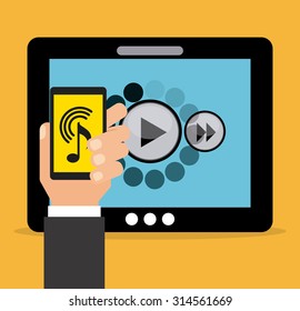 music player design, vector illustration eps10 graphic 
