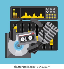 music player design, vector illustration eps10 graphic 