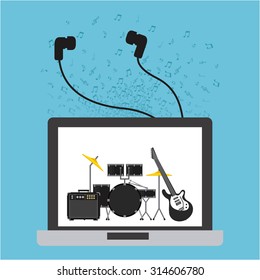 music player design, vector illustration eps10 graphic 