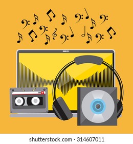 music player design, vector illustration eps10 graphic 