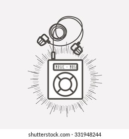 music player  design, vector illustration eps10 graphic 