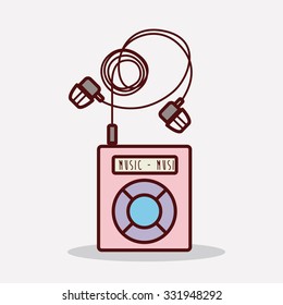 music player  design, vector illustration eps10 graphic 
