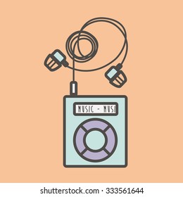 music player  design, vector illustration eps10 graphic 