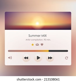 music player design vector for web applications