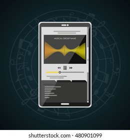 music player device electronic vector illustration design