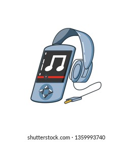 music player device with headphone