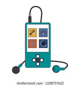 Music player with earphones