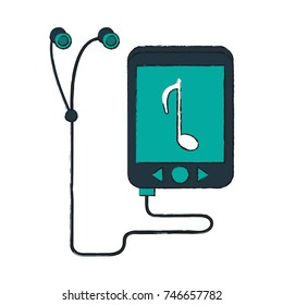 Music player with earphones