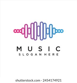 music player element. logo template electronic music, equalizer, store, dj, nightclub and others