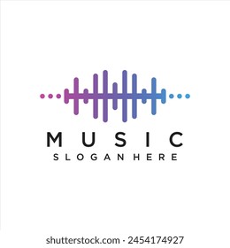 music player element. logo template electronic music, equalizer, store, dj, nightclub and others