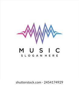 music player element. logo template electronic music, equalizer, store, dj, nightclub and others