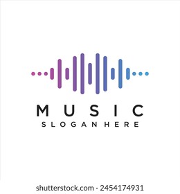music player element. logo template electronic music, equalizer, store, dj, nightclub and others