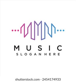 music player element. logo template electronic music, equalizer, store, dj, nightclub and others