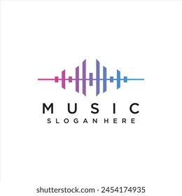 music player element. logo template electronic music, equalizer, store, dj, nightclub and others