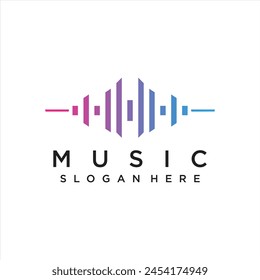 music player element. logo template electronic music, equalizer, store, dj, nightclub and others