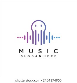 music player element. logo template electronic music, equalizer, store, dj, nightclub and others