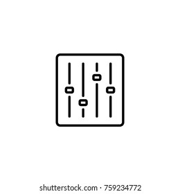 Music player equalizer setting vector illustration simple line icon pictogram symbol