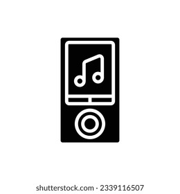 Music Player Filled Icon Vector Illustration