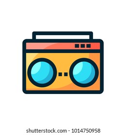 music player filled outline icon