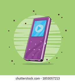 reproductor de música Vector de diseño plano