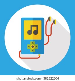 music player flat icon