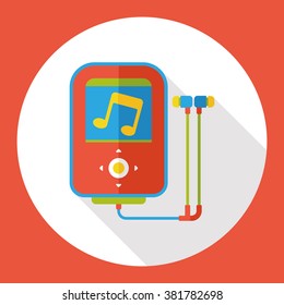 music player flat icon