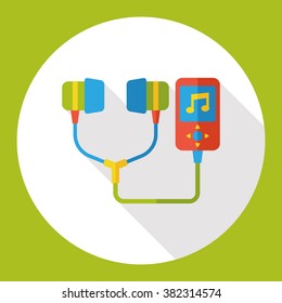 music player flat icon