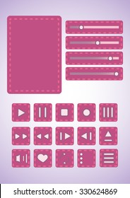 Music player flat pink
