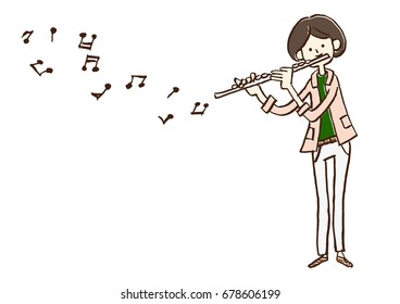 music player flute female