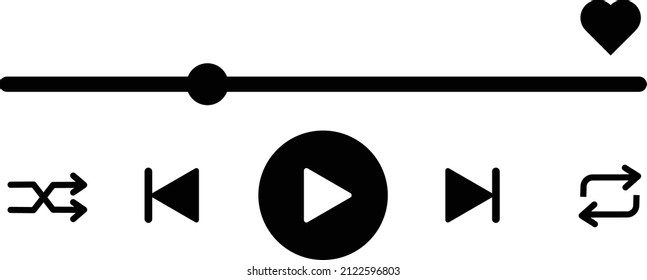 Music Player Frame template isolated