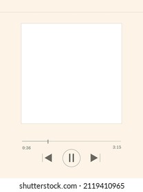 Music Player Frame vector illustration