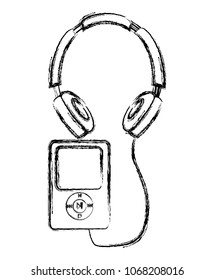 music player with headphone