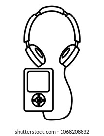 music player with headphone