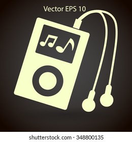 Music player with headphones picture