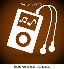 Music player with headphones picture