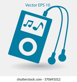 Music player with headphones picture